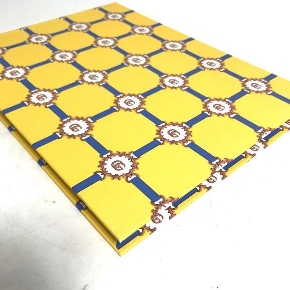 GUCCI picture Logo GG Sketchbook Note Stationery notebook paper yellow Unused - Picture 4 of 9